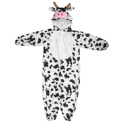 minkissy Tierkostüme tier kostüm halloween kostüm fasching kostüm tierkostüm Ochsen Outfit Milchkostüm Kuh-Outfit Kuh-Cosplay Tier-Halloween-Kostüm Kuhkostüm Baumwolle von minkissy