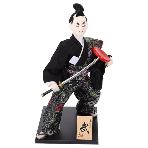 minkissy Traditionelle Samurai Puppe Japanische Figurine für Wohnkultur für Japanischer Handwerkskunst Dekoration für Schlafzimmer und Büro von minkissy