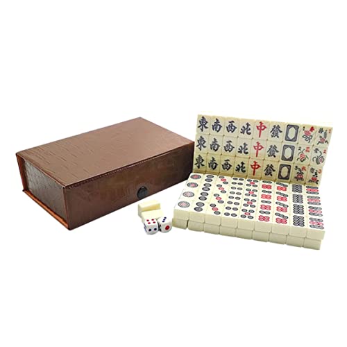 minkissy Tragbares Chinesisches Mahjong Spielset Kompaktes Reise Mahjong Kit mit Glatter Oberfläche für Partys Familie und Freunde Unterwegs minkissy Tragbares Chinesisches Mahjong Spielset Kompaktes Reise Mahjong Kit mit Glatter Oberfläche für Partys Familie und Freunde Unterwegs von minkissy