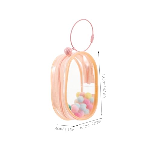 minkissy Transparente PVC Mini Puppentragetasche mit Schlüsselanhänger Kleine Aufbewahrungstasche für Figuren Versiegelte Leichte und Tragbare Puppehülle für Reisen und Alltag von minkissy