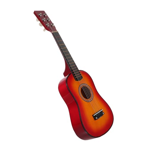 minkissy Übungs Gitarre aus Vintage Akustik Musikinstrument Stabiles Lerninstrument mit Klarem für Anfänger und Pädagogisches Musikspielzeug von minkissy