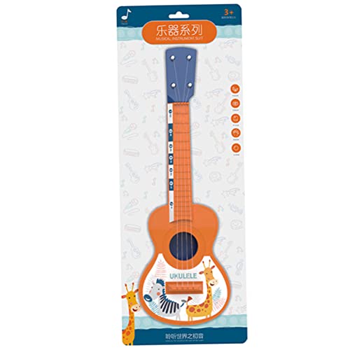 minkissy Ukulele Kleine Realistische Gitarrensimulation aus Sicherem Wiederverwendbarem Musikalisches Lerninstrument für Anfänger und Junge Mädchen Fördert Kreativität und Zufällige Farbe von minkissy