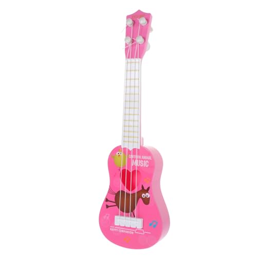 minkissy Ukulele Musikinstrument für Mädchen Frühe Musikförderung mit Cartoon Rhythmus und Spielübungen Gitarre für Musikalisches Lernen und Interesseentwicklung von minkissy