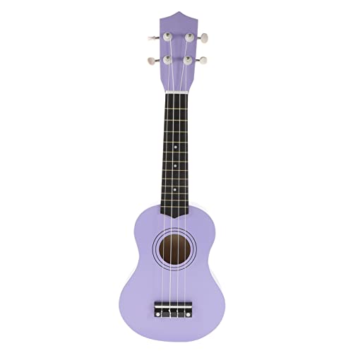 minkissy Ukulele aus Holz für Farbenfrohes Musikalisches Instrument Lernspielzeug Musikförderung Ab Jahren Dunkelpurpur von minkissy