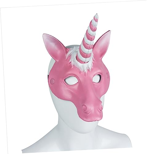 minkissy Unicorn Maske PU Schaumstoff Einhornkopf Verkleidung Halloween Cosplay Masquerade Party Erwachsene Langlebig Praktisch von minkissy
