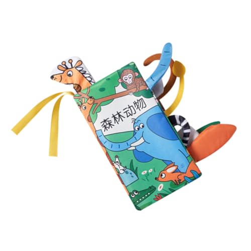 minkissy Unkaputtbares Stoffbuch mit Raschelgeräuschen Leichter Tragbarer Entwicklungsspielzeug für Junge Mädchen Monate Interaktives Lernbuch für Flugzeugreisen und Sensorische von minkissy