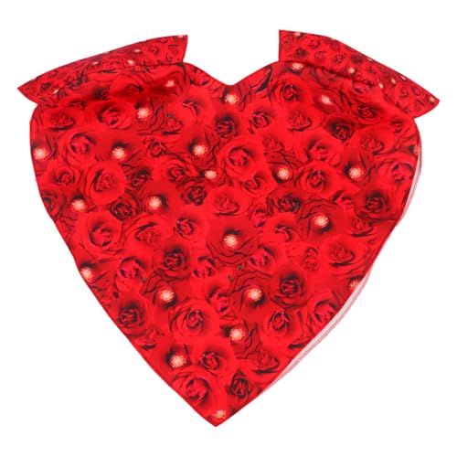 minkissy Valentinstag Herz Kostüm Romantisches Cosplay Kleid mit Blumenmotiv Atemberaubendes Bühnenoutfit für Frauen und Männer Bequemes Valentinstags Party Kostüm für Festival und Feier von minkissy