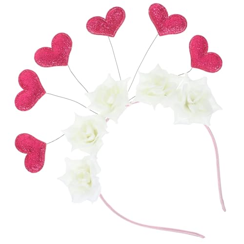 minkissy Valentinstag-Herz-Stirnbänder Herzförmige Kopfbopper Herz-Haarband Mit Valentinstag-Partyzubehör Zubehör von minkissy