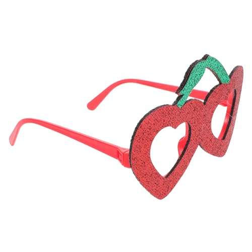 minkissy Valentinstag-Liebesbrille Form Valentinstag Brillen Herzen Neuheit Party Brille Gläser für die Party Herz-Sonnenbrille Masse herz brille Partybrille Feines Pudertuch aus Filz rot von minkissy