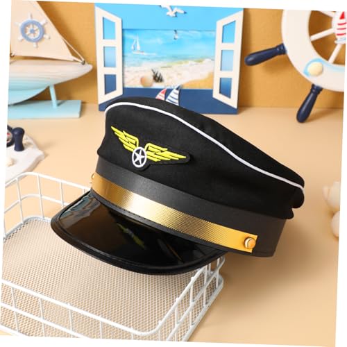 minkissy Verstellbare Kapitänsmütze für Erwachsene Klassische Schwarze Sailor Party Cosplay Hut Accessoire für Halloween Kostüm und Themenpartys minkissy Verstellbare Kapitänsmütze für Erwachsene Klassische Schwarze Sailor Party Cosplay Hut Accessoire für Halloween Kostüm und Themenpartys von minkissy