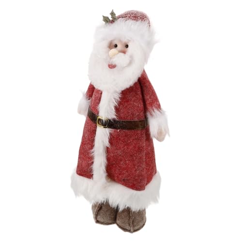 minkissy Verstellbare Weihnachtsmann Figur mit Federn Plüsch Schneemann Puppe Stehende Weihnachtsdeko für Festliche Heim und Bürogestaltung Charmante Familie und von minkissy