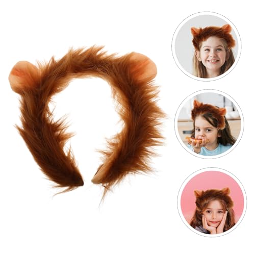 minkissy Verstellbares Löwenkopf Stirnband Haarreif für Erwachsene Karneval Halloween Cosplay Party Kostüm Zubehör von minkissy