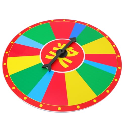 minkissy Wandhängendes Drehbares Gewinnrad Partyspiel Attraktives Preisdreh für Ziehungen und Feierlichkeiten Leichtes Tragbares Spielzubehör für Unterhaltsame Gewinnspiele von minkissy