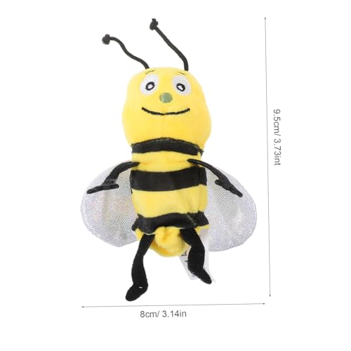 minkissy Weiche Bienentier Handpuppe aus Plüsch für Pädagogisches Fingerpuppen Sicher und Kuschelig für Rollenspiele Puppentheater Geburtstage und Klassenzimmergebrauch von minkissy