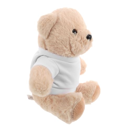minkissy Weicher Plüsch mit Weißem DIY T Shirt Sitzender für Junge Mädchen Personalisierbares Stofftier Dekoratives Plüschtier für Festtage und Babypartys von minkissy