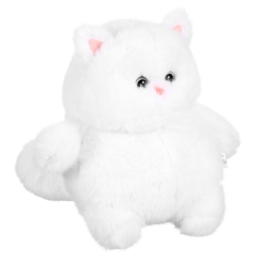minkissy Weiches Plüschiges Weißes Kuscheliges Kätzchen für Hautfreundlich Süßes für Mädchen und Katzenliebhaber Dekoratives Kuscheltier minkissy Weiches Plüschiges Weißes Kuscheliges Kätzchen für Hautfreundlich Süßes für Mädchen und Katzenliebhaber Dekoratives Kuscheltier von minkissy