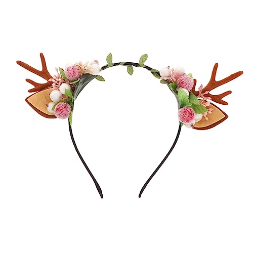 minkissy Weihnachtlicher Haarreif mit Geweih und Beeren Langlebiges Haarschmuck für Mädchen Cartoon Dekoration Sicher und Robust für Festtage Kostüm und Cosplay Partys minkissy Weihnachtlicher Haarreif mit Geweih und Beeren Langlebiges Haarschmuck für Mädchen Cartoon Dekoration Sicher und Robust für Festtage Kostüm und Cosplay Partys von minkissy