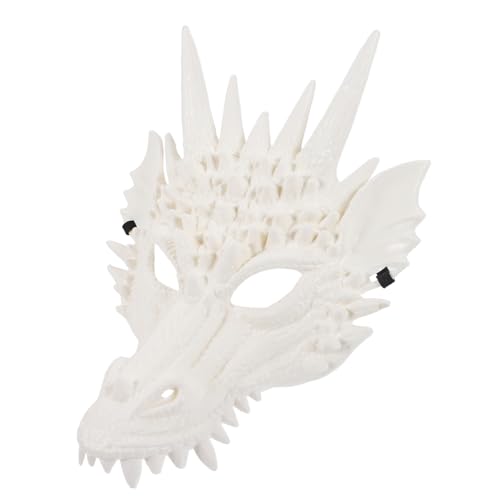 minkissy Weiße Ganzgesichts Drachenmaske Cosplay Tiermaske Halloween Kostüm Requisite Unisex für Karneval und Maskerade minkissy Weiße Ganzgesichts Drachenmaske Cosplay Tiermaske Halloween Kostüm Requisite Unisex für Karneval und Maskerade von minkissy