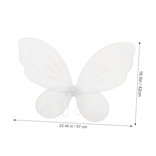 minkissy Weiße Schmetterlingsflügel Fee Kostüm Flügel für Mädchen Leichte Party und Accessoires Kreatives Design für Karneval Geburtstagsfeier und Verkleidungsspiel minkissy Weiße Schmetterlingsflügel Fee Kostüm Flügel für Mädchen Leichte Party und Accessoires Kreatives Design für Karneval Geburtstagsfeier und Verkleidungsspiel von minkissy