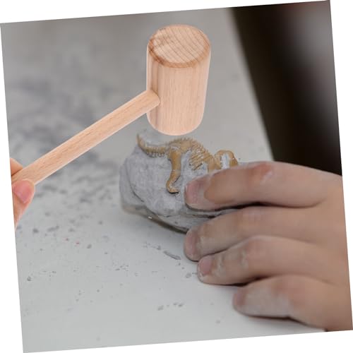 minkissy Werkzeugset Holz Grabwerkzeuge Teiliges Archäologisches mit Hammer Meißel Pinsel Pädagogisches Lernspielzeug für Jungen und Mädchen zur Kognitiver Fähigkeiten von minkissy