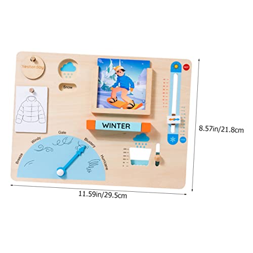 minkissy Wettervorhersage Lernspiel Holz Busy Board für Kleinkinder Jahre mit Motorikförderung und Hand Auge Koordination Montessori Lernspielzeug von minkissy