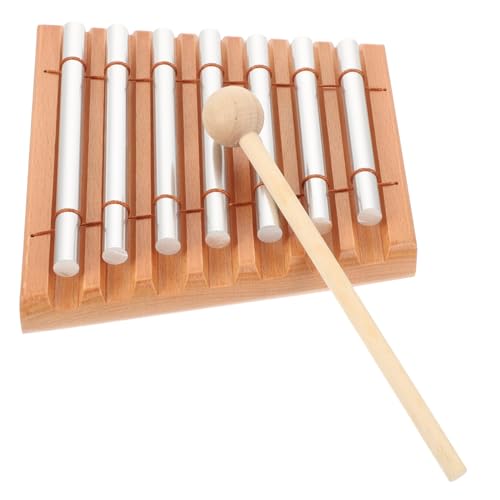 minkissy Windspiel Klangstab aus Metall und Holz Stabiles Hand Percussion Instrument für Unterricht Meditation und Musikspielzeug Langlebig und Tragbar für Anfänger und Outdoor Einsatz von minkissy