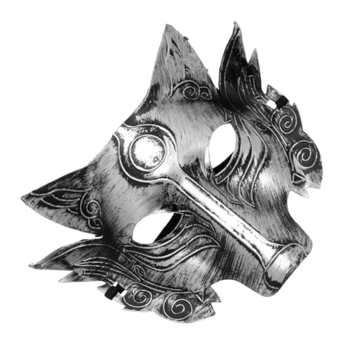 minkissy Wolf Cosplay Maske Halloween Party Maske für Kostümpartys Elastisches Design für Komfort für Cosplay und Festlichkeiten Gruselige Tiermaske für Unvergessliche Erlebnisse von minkissy