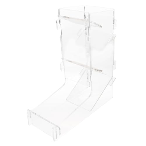 minkissy Würfelturm Brettspiel Zubehör Transparent Anti wear Langlebig Praktischer Würfel Organizer Kompakt Tragbar für Brettspiele und Rollenspiele von minkissy