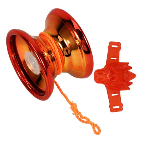 minkissy Yo Yo Reaktionsschneller Yoyo Ball mit Schnur Anfänger Jo Jo für Hand Auge Koordination Kompaktes Design Kinderfreundlich Tragbar Roter Farbverlauf von minkissy