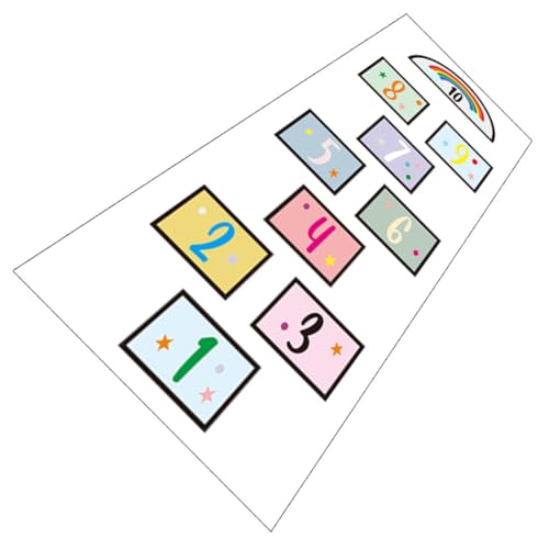 minkissy Zahlen Spiel Bodenaufkleber rutschfest Langlebig Kinderzimmer Wandsticker Dekoration Pädagogisch Praktisch Leicht Entfernbar für Jungen Mädchen von minkissy