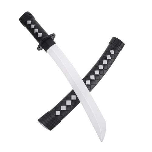minkissy aus Robustem Kunststoff Japanischer Stil Ninja Kostüm Zubehör für Halloween Fasching Strapazierfähiges Party Requisit für Fantasievolles Rollenspiel Schwarz von minkissy