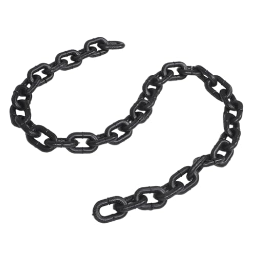 minkissy große gefälschte Kette Ketten Halloween-Cosplay-Requisiten Piraten-Requisiten Spielzeugkette Halloween -Simulationsversorgungen Metallkette Plastik Black von minkissy