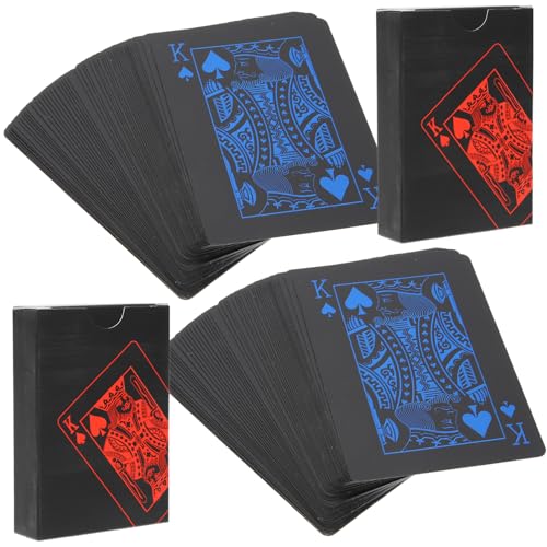 minkissy wasserdichte Spielkarten Schwarze Pokerkarten mit Klassischem Design für Spielabende und Partys Langlebig und Praktisch für Kartenspiel minkissy wasserdichte Spielkarten Schwarze Pokerkarten mit Klassischem Design für Spielabende und Partys Langlebig und Praktisch für Kartenspiel von minkissy