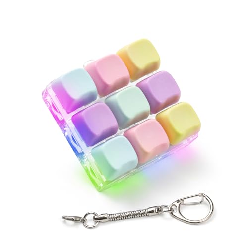 Keyboard Fidget Toy - Fidget Keychain with Led Light Button Keyboard Clicker Fidget Toy for Adults Stress Relief Keyboard Fidget Clicker (Style B) von mintcaps