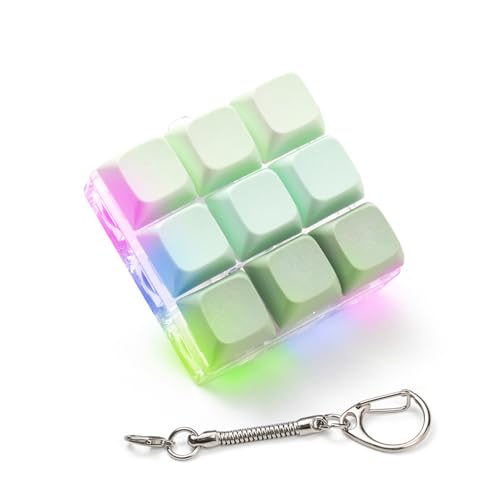 Keyboard Fidget Toy - Fidget Keychain with Led Light Button Keyboard Clicker Fidget Toy for Adults Stress Relief Keyboard Fidget Clicker (Style C) von mintcaps