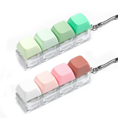 Keyboard Fidget Toy - 2Pcs Fidget Keyboard Keychain Keyboard Clicker Fidget Toy Stress Relief Keyboard Fidget Clicker von mintcaps