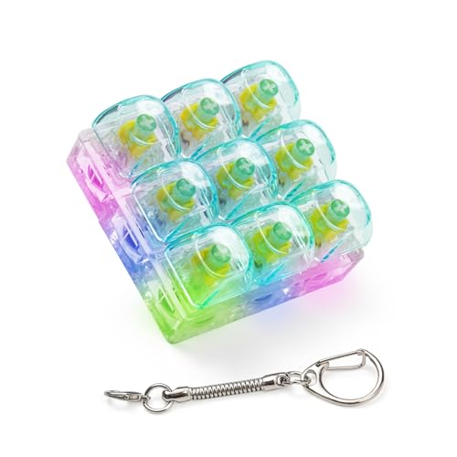 Tastatur-Fidget-Spielzeug – Fidget-Schlüsselanhänger mit LED-Licht-Taste, grün-gelber Tastatur-Clicker, Fidget-Spielzeug für Erwachsene, Stressabbau, Tastatur, Zappel Tastatur-Fidget-Spielzeug – Fidget-Schlüsselanhänger mit LED-Licht-Taste, grün-gelber Tastatur-Clicker, Fidget-Spielzeug für Erwachsene, Stressabbau, Tastatur, Zappel von mintcaps