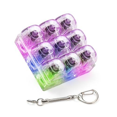 Tastatur-Fidget-Spielzeug – Fidget-Schlüsselanhänger mit LED-Licht-Taste, violett, Tastatur-Clicker, Fidget-Spielzeug für Erwachsene, Stressabbau, Tastatur, Fidget Clicker Tastatur-Fidget-Spielzeug – Fidget-Schlüsselanhänger mit LED-Licht-Taste, violett, Tastatur-Clicker, Fidget-Spielzeug für Erwachsene, Stressabbau, Tastatur, Fidget Clicker von mintcaps