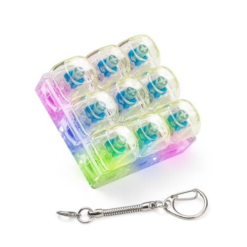 Tastatur-Fidget-Spielzeug – Fidget-Schlüsselanhänger mit LED-Lichttaste, gelbe Tastatur, Clicker, Fidget-Spielzeug für Erwachsene, Stressabbau, Tastatur, Fidget Clicker Tastatur-Fidget-Spielzeug – Fidget-Schlüsselanhänger mit LED-Lichttaste, gelbe Tastatur, Clicker, Fidget-Spielzeug für Erwachsene, Stressabbau, Tastatur, Fidget Clicker von mintcaps