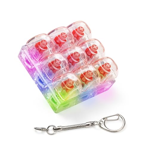 Tastatur-Fidget-Spielzeug – Fidget-Schlüsselanhänger mit LED-Lichttaste, rosa Tastatur, Clicker, Fidget-Spielzeug für Erwachsene, Stressabbau, Tastatur, Zappelklick Tastatur-Fidget-Spielzeug – Fidget-Schlüsselanhänger mit LED-Lichttaste, rosa Tastatur, Clicker, Fidget-Spielzeug für Erwachsene, Stressabbau, Tastatur, Zappelklick von mintcaps