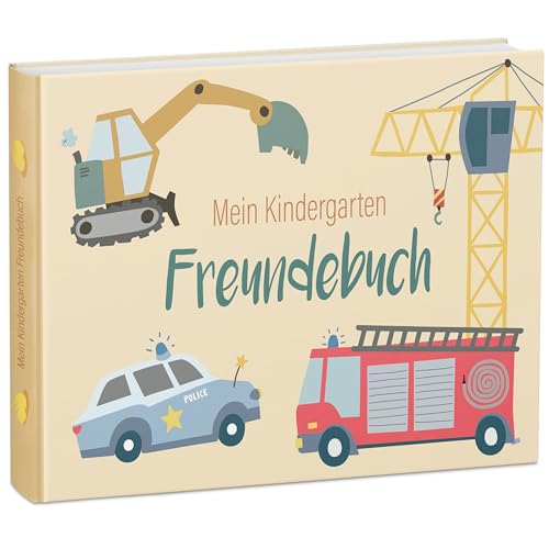 mintkind® „Meine Freunde“ Kindergarten Freundebuch Fahrzeuge | Freundebuch für den Kindergarten Junge und Mädchen | Freundschaftsbuch Kindergarten Freundebuch zum Ausfüllen | Kindergartenfreunde von mintkind