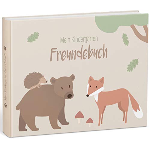 mintkind® „Meine Freunde“ Freundebuch Wald | für den Kindergarten Junge und Mädchen | Freundschaftsbuch zum Ausfüllen | Kindergartenfreunde von mintkind