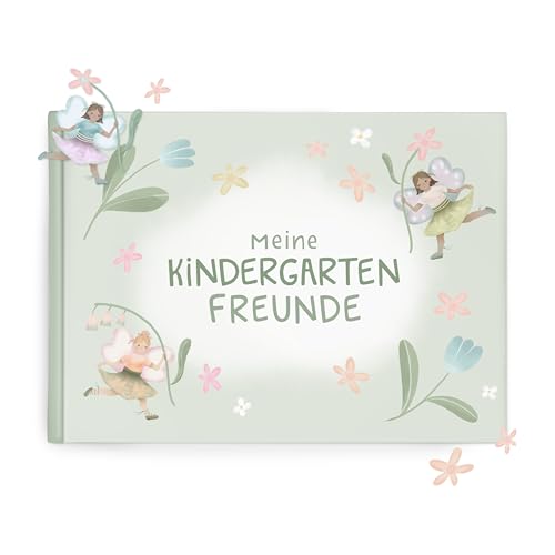 mintkind® Freundebuch Kindergarten – Freundschaftsbuch Feen mit 80 Seiten zum Ausfüllen – Für Mädchen – Meine Kindergartenfreunde Buch von mintkind