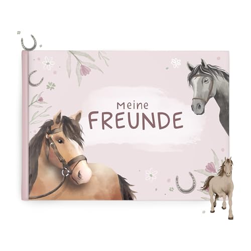 mintkind Schulfreundebuch Mädchen Pferde – Freundebuch Grundschule mit 30 Einträgen, Extras & Platz für Erinnerungen – ideales Schulstart Geschenk von mintkind