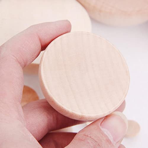 2 x 50 Stück Holzkugeln Halbkugel Halbkugel zum Basteln für Kinder, DIY-Projekte, 1 cm von misppro