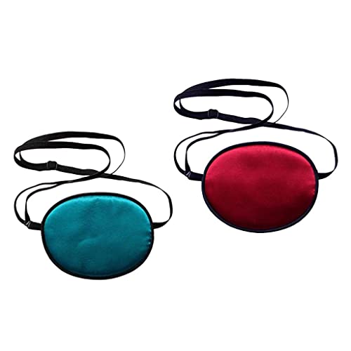 Augenklappe aus 100 % echter Seide, für Erwachsene, verstellbar, für faule Augen, Amblyopie und Strabismus, wiederverwendbar, umweltfreundlich, lichtdicht, 2 Stück von misppro