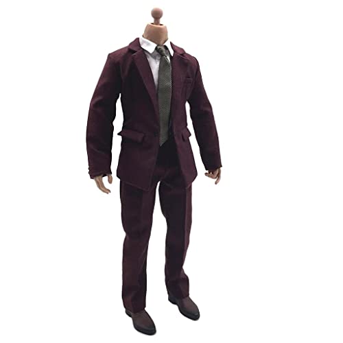 Herren-Kapuzenpullover im Maßstab 1/6, mit Gürtel und Kappe, Dunkelrot, für 30,5 cm große Actionfiguren Herren-Kapuzenpullover im Maßstab 1/6, mit Gürtel und Kappe, Dunkelrot, für 30,5 cm große Actionfiguren von misppro