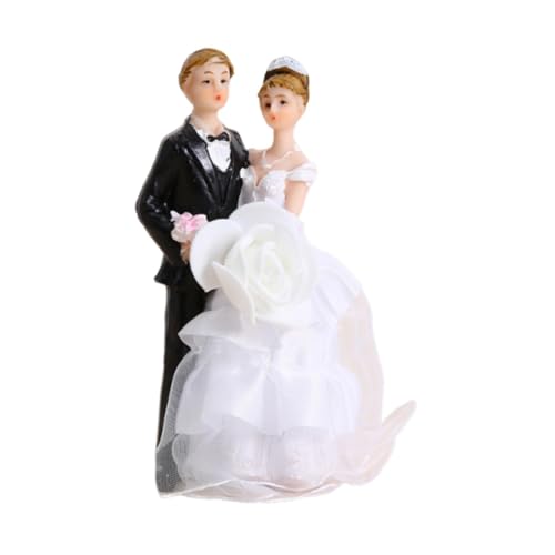 Hochzeitstortenaufsatz, Brautpaar Kuchendekoration, handgefertigtes Accessoire, lustige Romantische Figur für Verlobung, Stil A von misppro