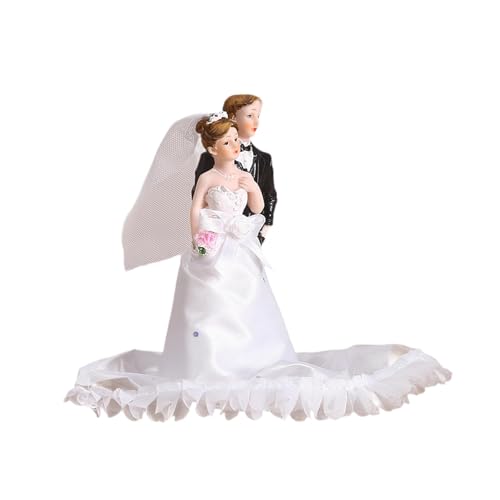 Hochzeitstortenfigur, Braut und Bräutigam, Kunstharz, Netz, Miniatur-Szene, Menschenpaar, Statue, Tortenaufsatz, 6 x 4,4 x 13 cm, A Hochzeitstortenfigur, Braut und Bräutigam, Kunstharz, Netz, Miniatur-Szene, Menschenpaar, Statue, Tortenaufsatz, 6 x 4,4 x 13 cm, A von misppro