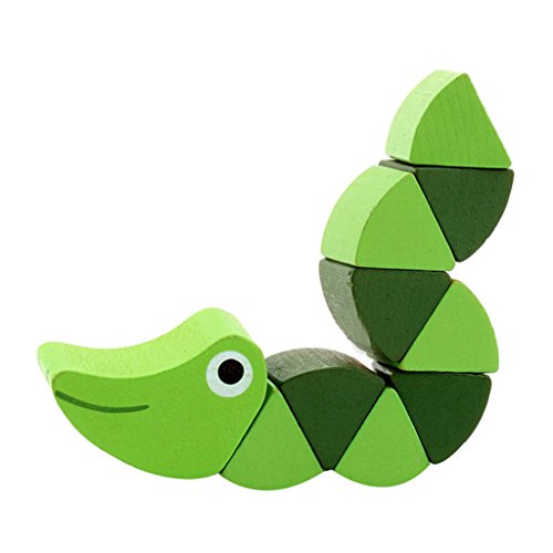 Holz-Krokodil Baby Kinder Spielzeug Grün Holz-Krokodil Baby Kinder Spielzeug Grün von misppro